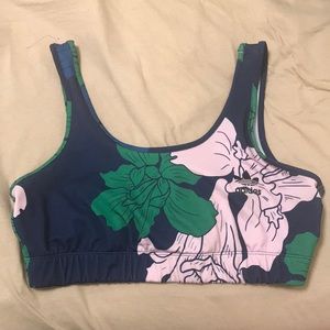 Adidas floral crop top